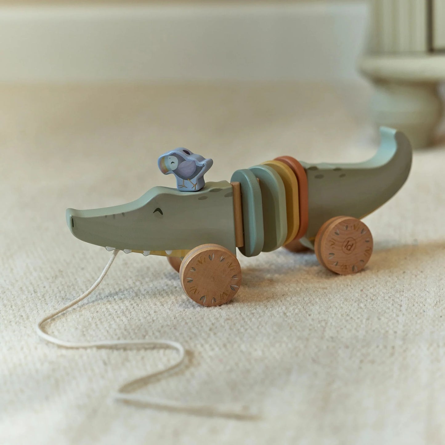 LITTLE DUTCH | WOODEN PULL-ALONG CROCODILE