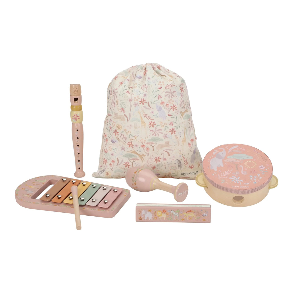LITTLE DUTCH | SAFARI FRIENDS | MUSIC SET PINK