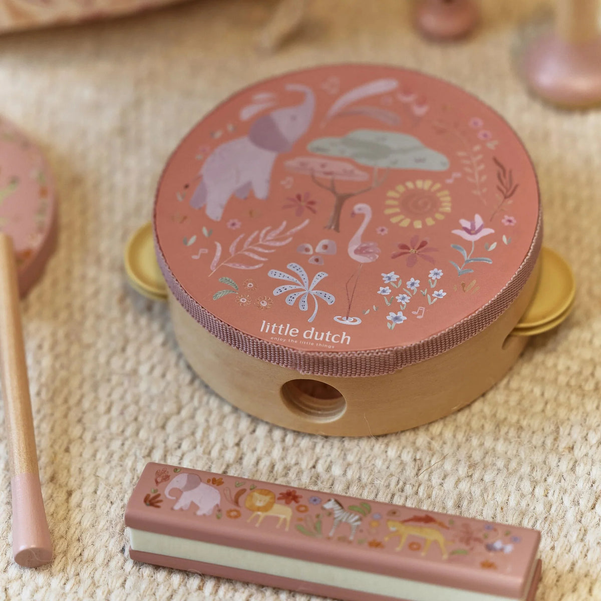 LITTLE DUTCH | SAFARI FRIENDS | MUSIC SET PINK