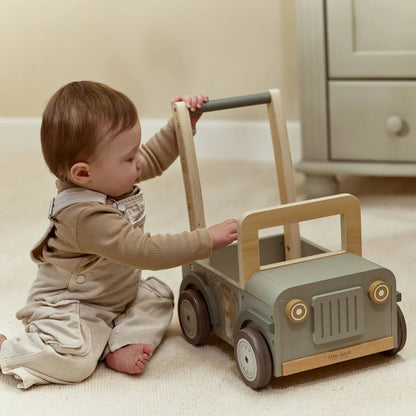 LITTLE DUTCH | WOODEN BABY WALKER | SAFARI CAR