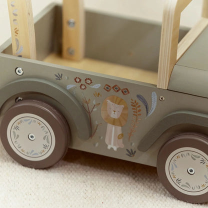 LITTLE DUTCH | WOODEN BABY WALKER | SAFARI CAR