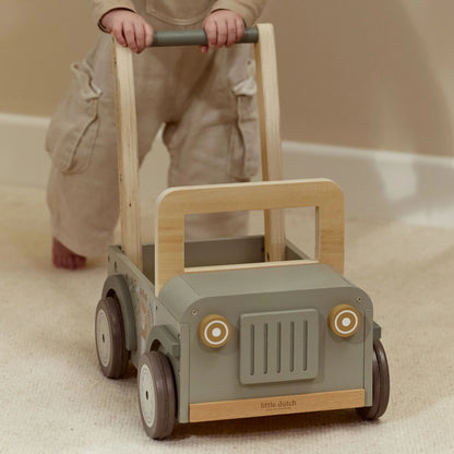 LITTLE DUTCH | WOODEN BABY WALKER | SAFARI CAR