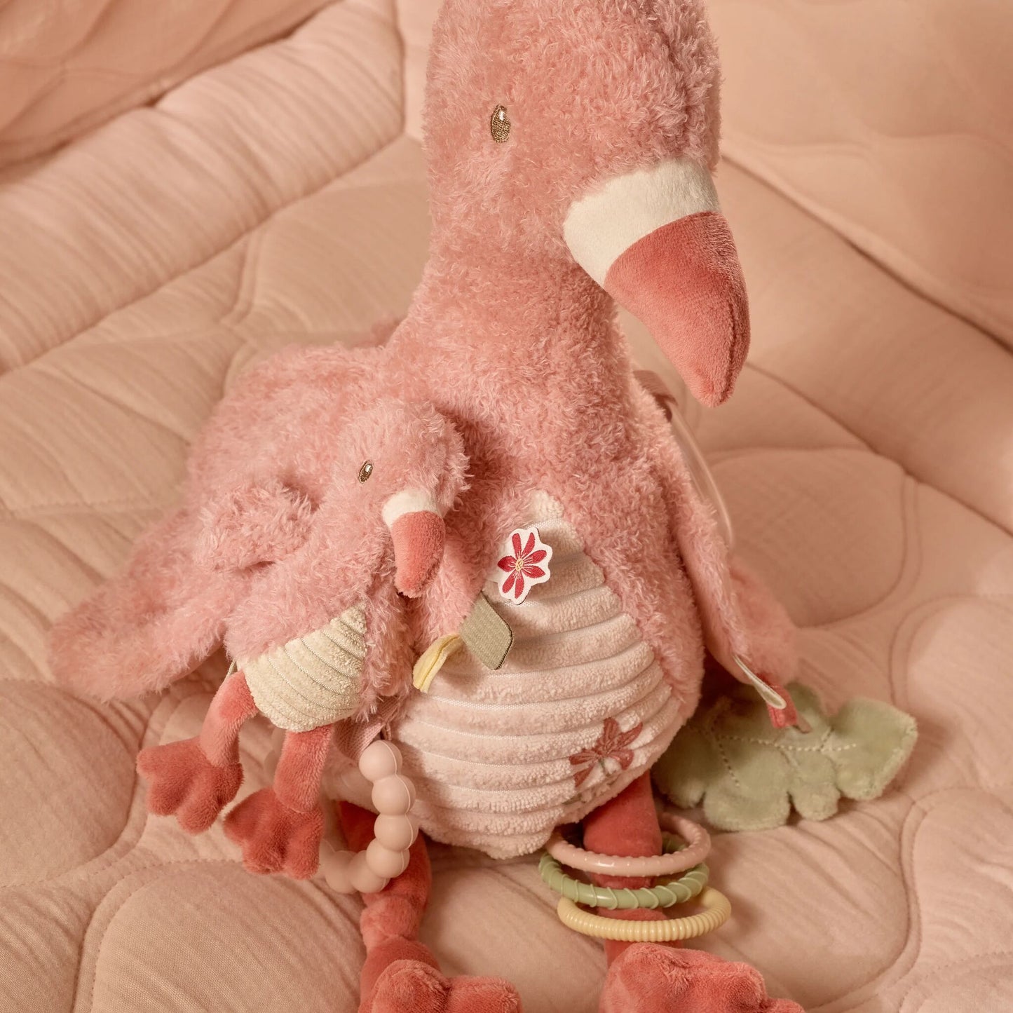 LITTLE DUTCH ACTIVITY CUDDLE TOY | FLAMINGO