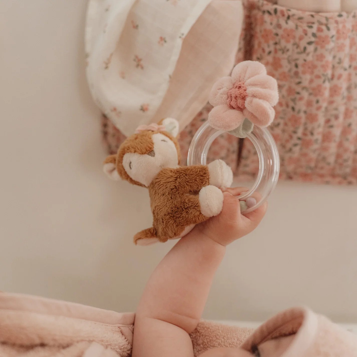 Little Dutch Flower Garden Ring Rattle - Deer