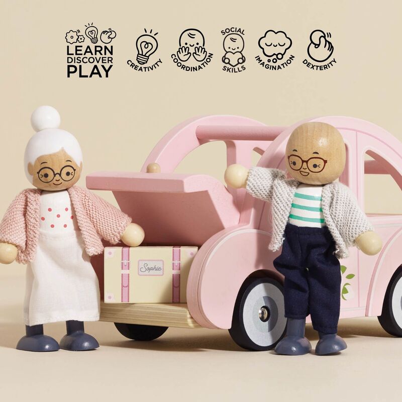 LE TOY VAN | SOPHIES WOODEN PINK CAR