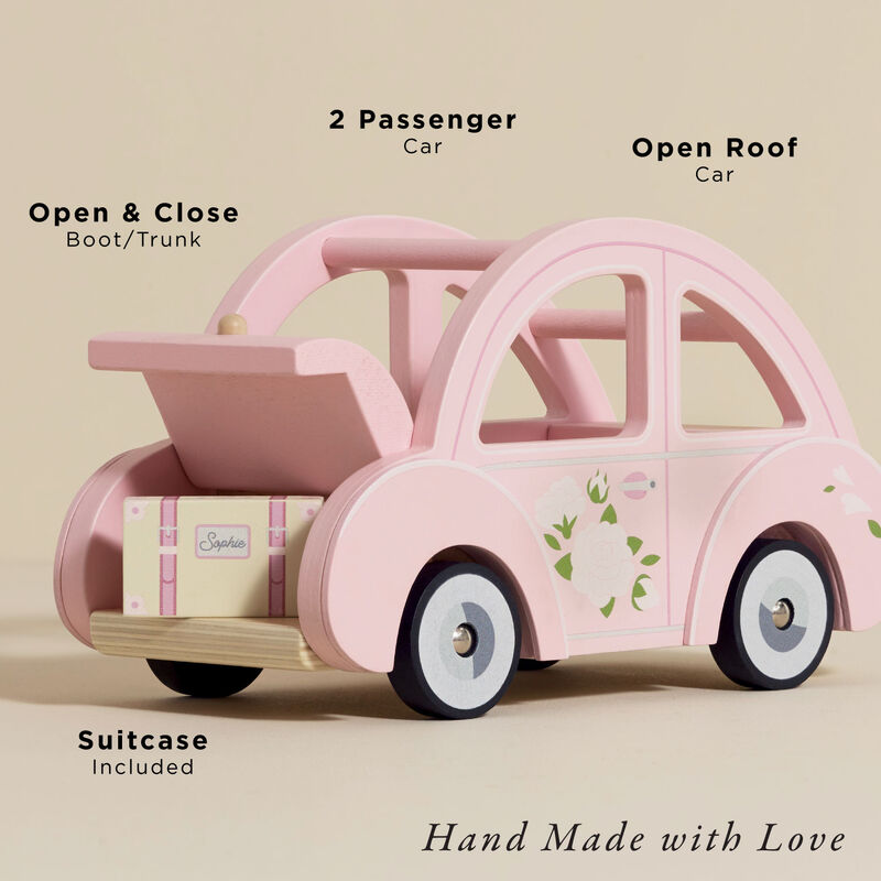 LE TOY VAN | SOPHIES WOODEN PINK CAR