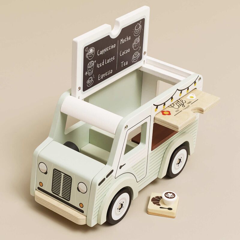 LE TOY VAN WOODEN MOBILE COFFEE VAN