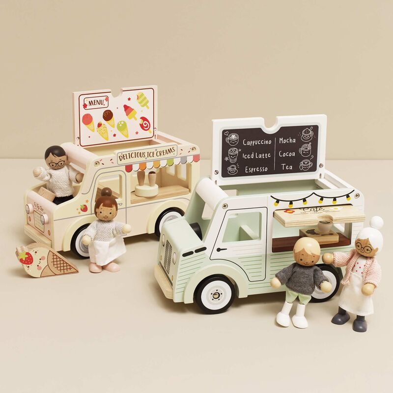 LE TOY VAN WOODEN MOBILE COFFEE VAN