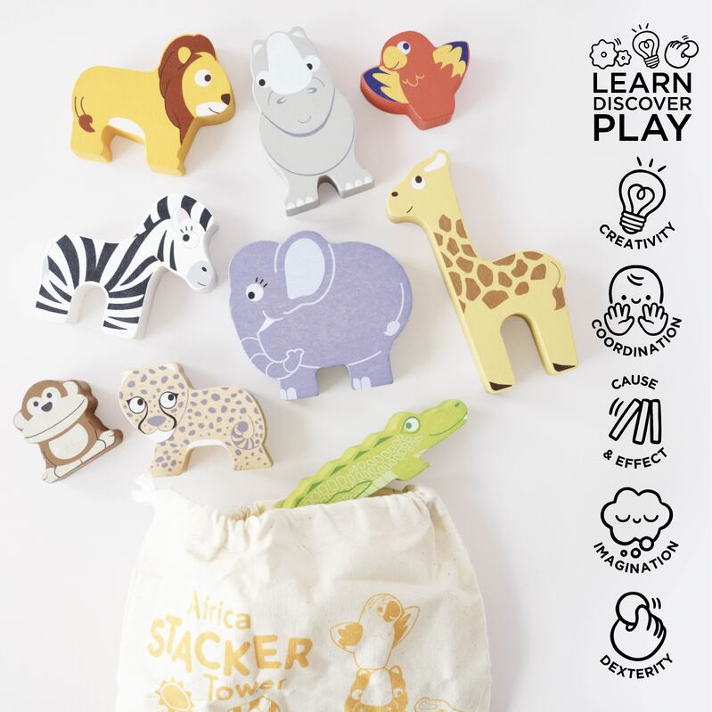 LE TOY VAN | STACKING ANIMALS | AFRICA