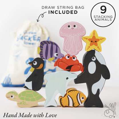 LE TOY VAN | STACKING ANIMALS | OCEAN LIFE