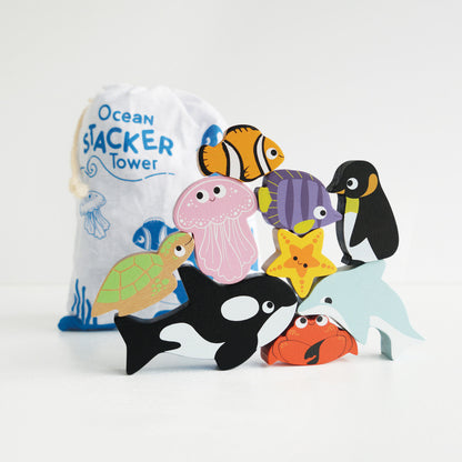 LE TOY VAN | STACKING ANIMALS | OCEAN LIFE