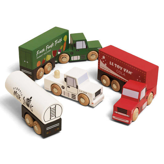 LE TOY VAN WOODEN TOY TRUCK SET