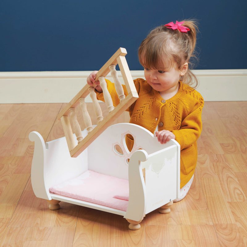 LE TOY VAN WOODEN DOLL'S COT
