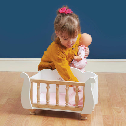 LE TOY VAN WOODEN DOLL'S COT