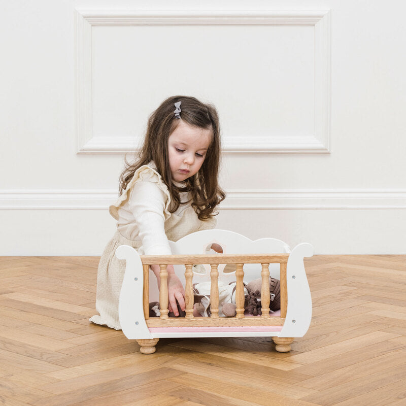 LE TOY VAN WOODEN DOLL'S COT