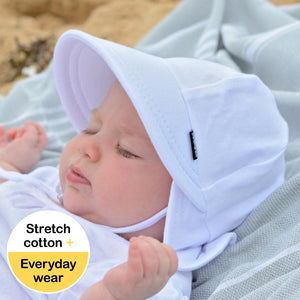 Bedhead Baby Legionnaire Flap Sunhat - White
