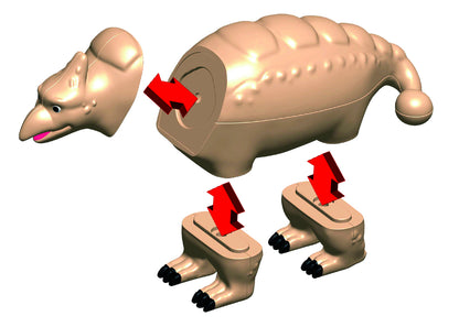 Mini Mix or Match Magnetic Dinosaurs