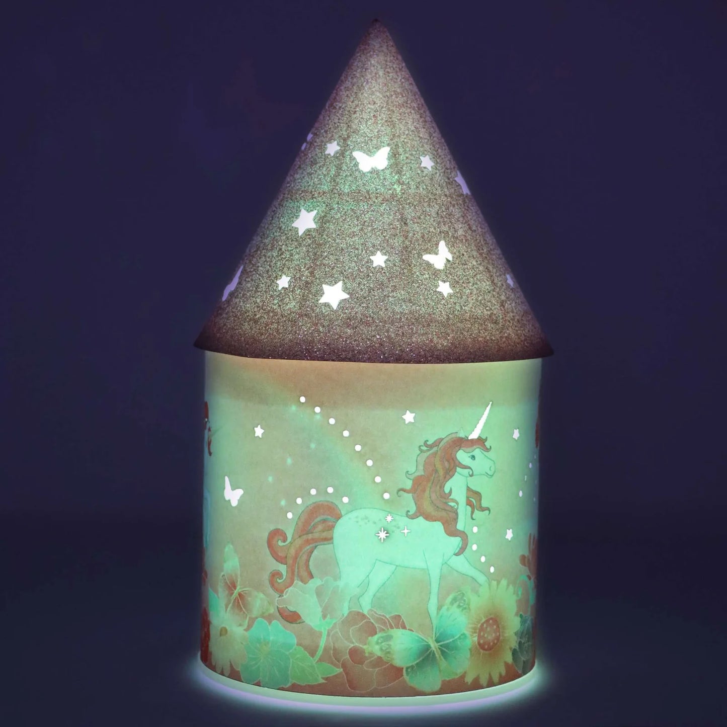 Pink Poppy Unicorn Butterfly Lantern
