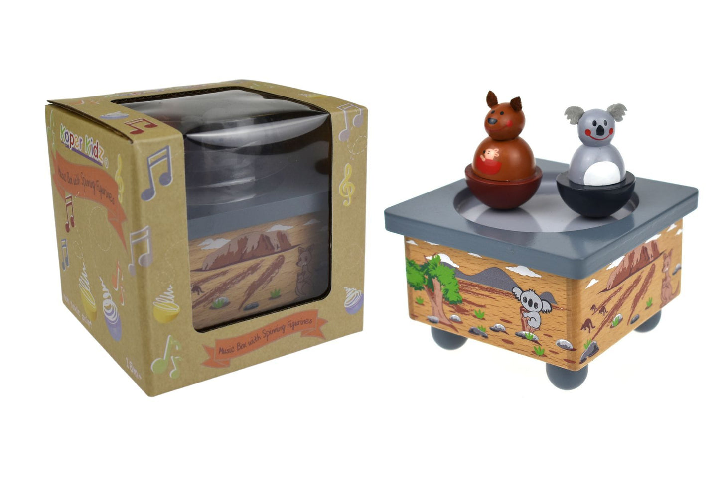 WOODEN MUSIC BOX | KOALA AND KANGAROO