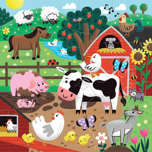 Mudpuppy Floor Puzzle 25 Piece - Farm Friends