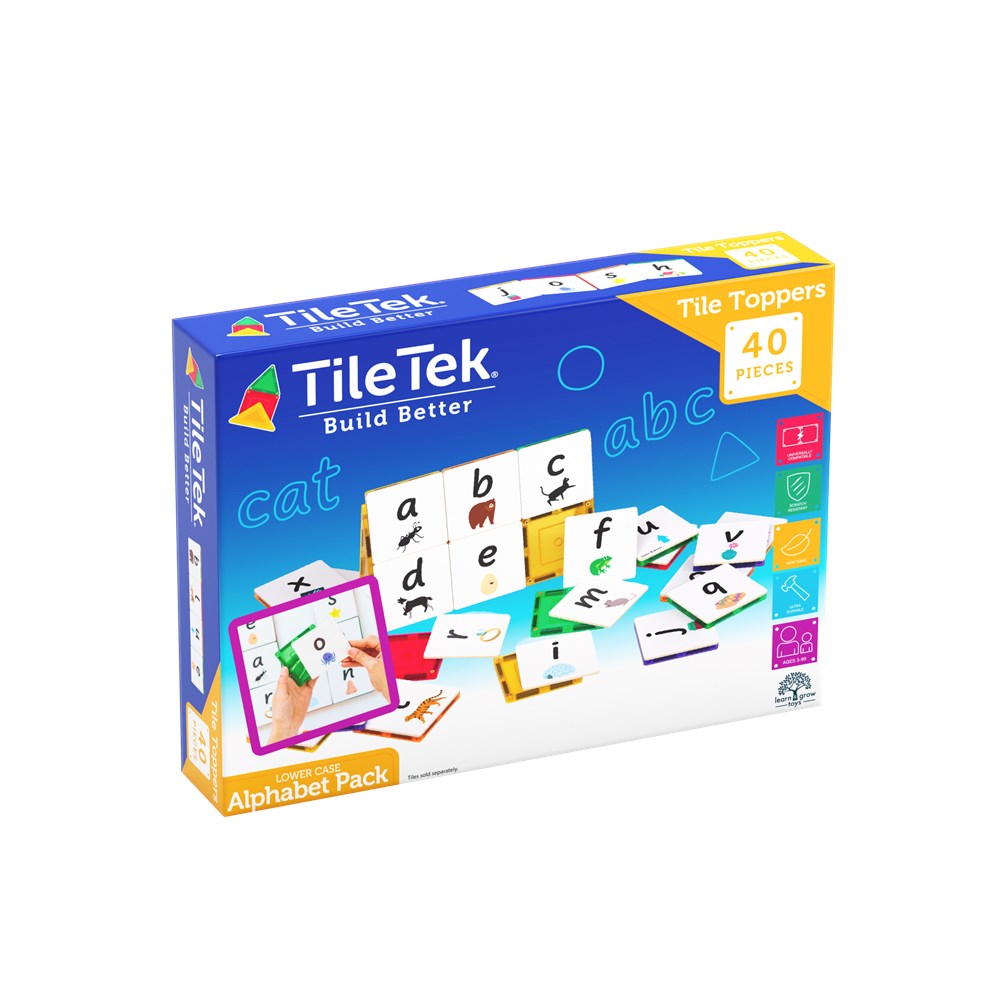 TILE TEK | 40 PIECE TILE TOPPER ALPHABET LOWER CASE