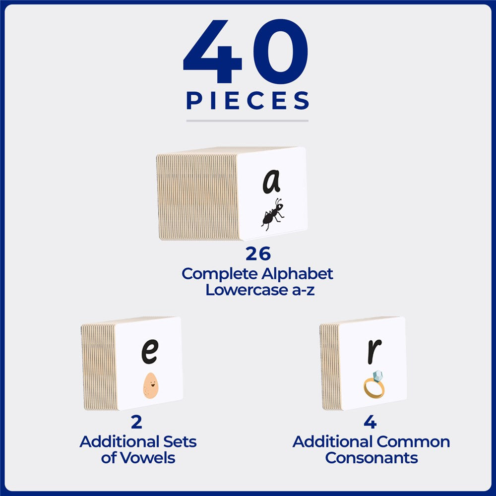 TILE TEK | 40 PIECE TILE TOPPER ALPHABET LOWER CASE