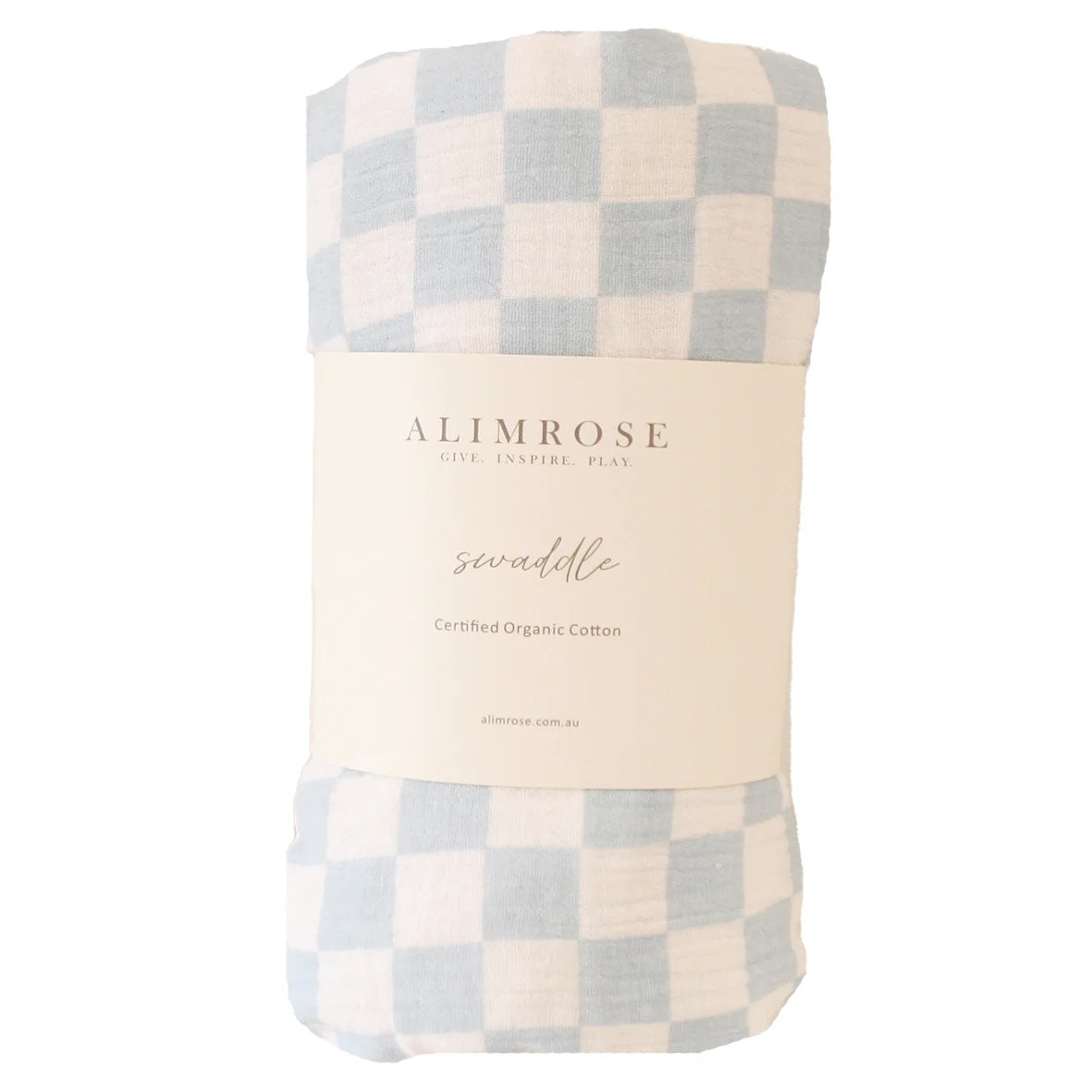 Alimrose Muslin Swaddle - Blue Check