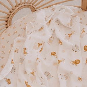 Fox and Fallow Organic Bamboo Cotton Muslin Swaddle - Welcome Party