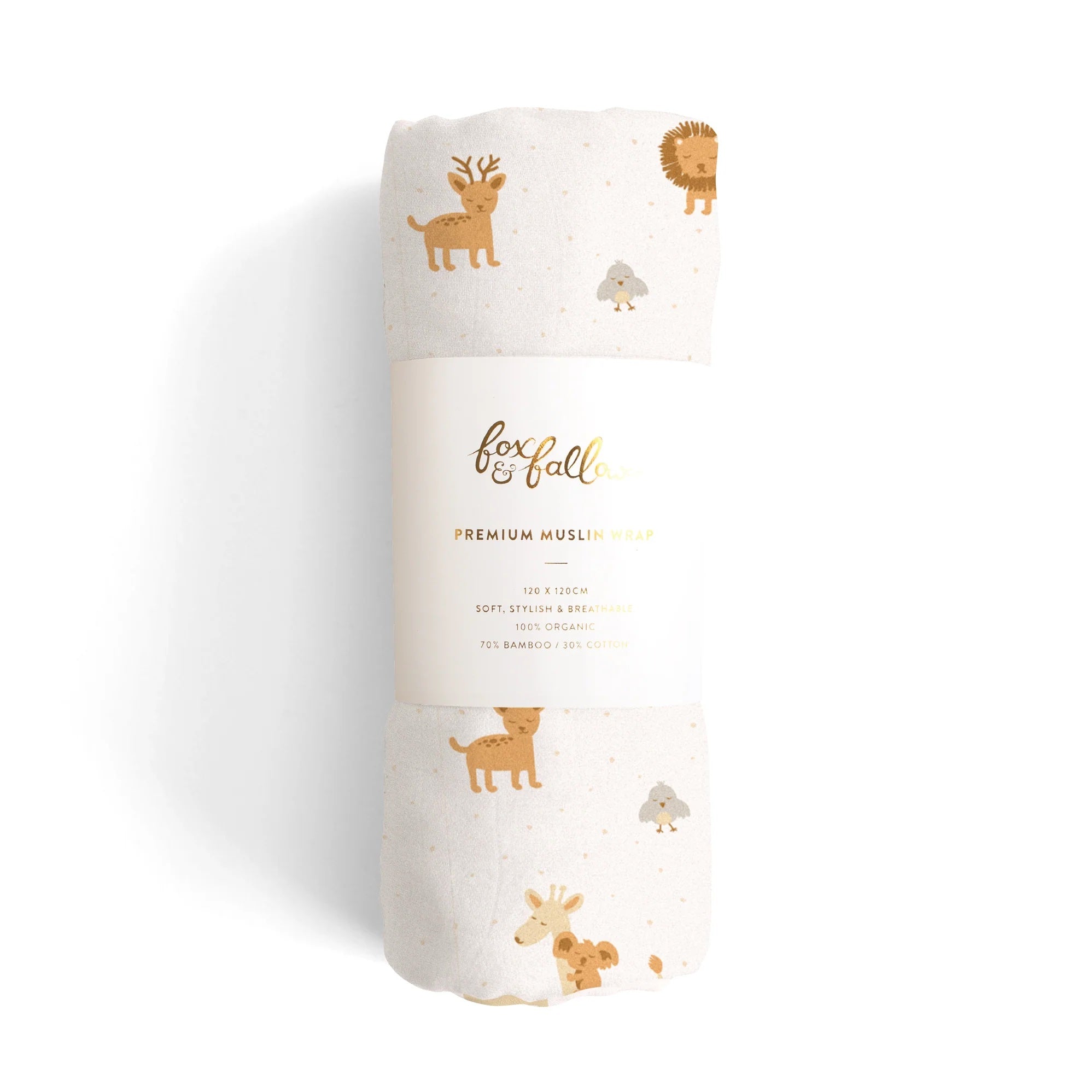 Fox and Fallow Organic Bamboo Cotton Muslin Swaddle - Welcome Party