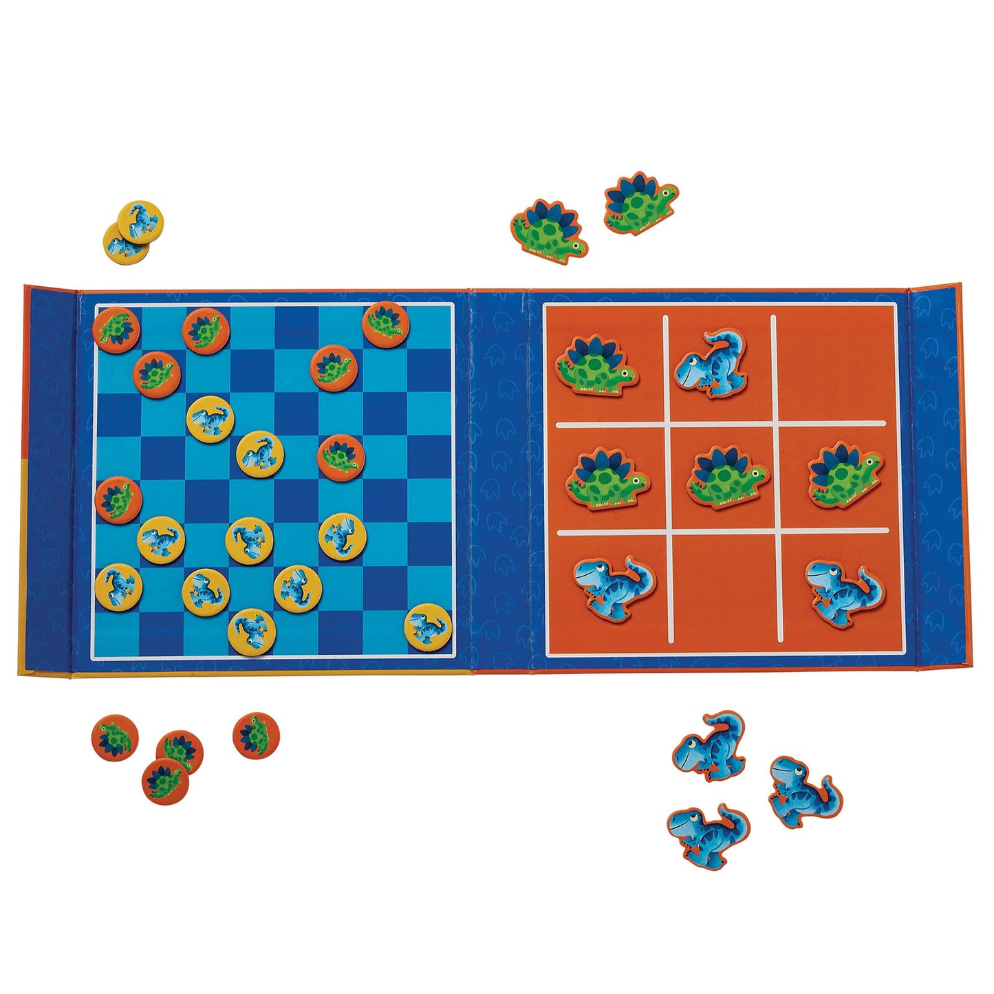 CROCODILE CREEK MAGNETIC GAME | TIC TAC TOW AND CHECKERS | DINO - Angus & Dudley Collections