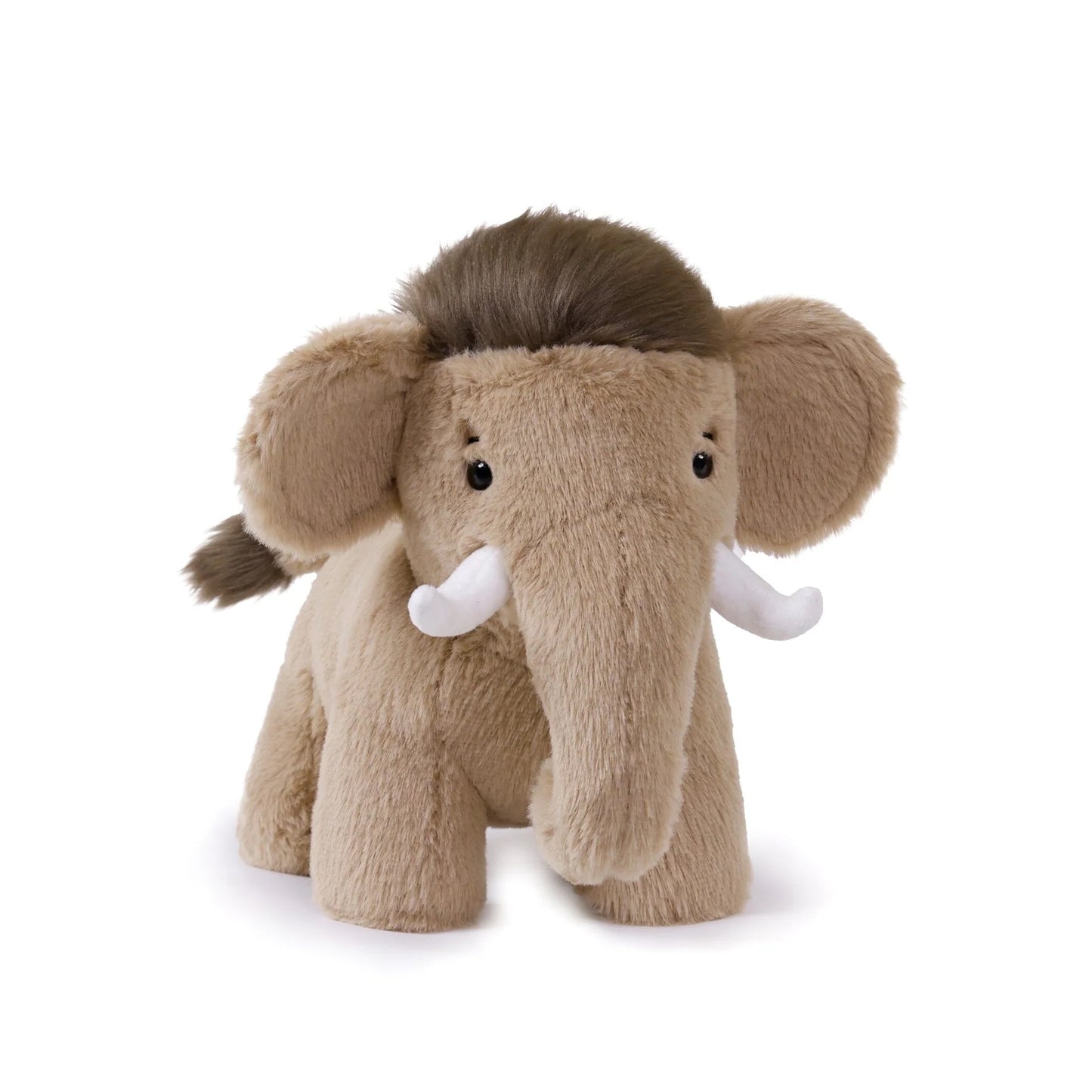 Plush toy elephant with a white background
