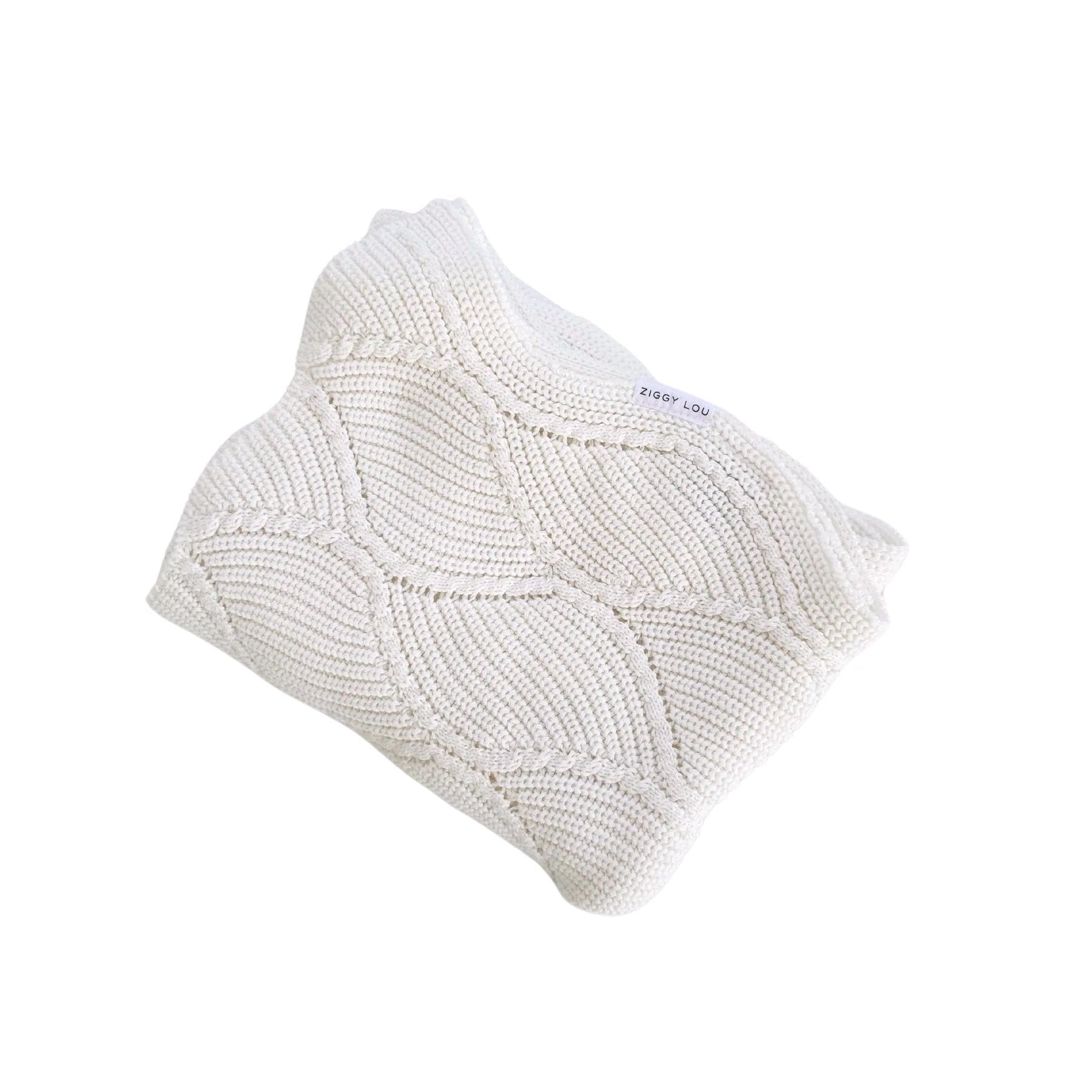 Ziggy Lou Knitted Blanket - Milk