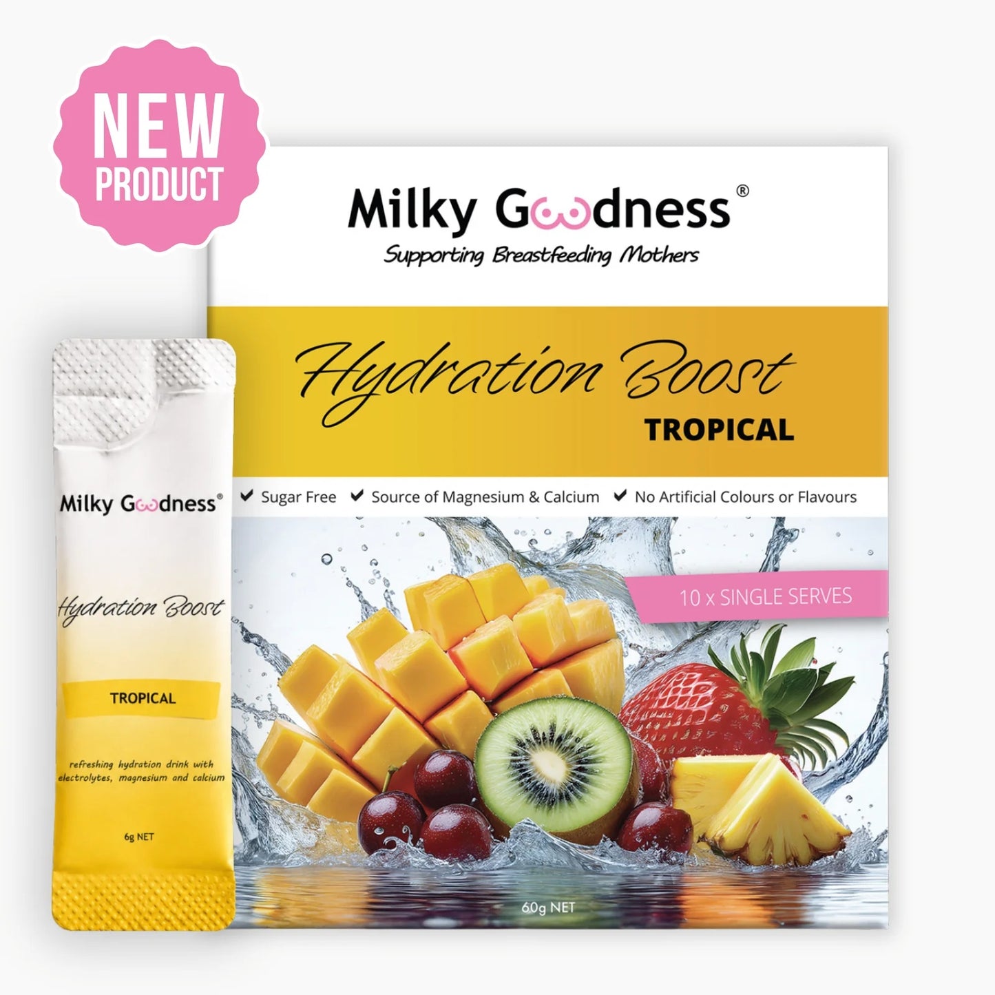 MILKY GOODNESS | HYDRATION BOOST DRINK | TROPICAL 10 SACHETS