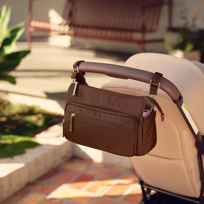 OIOI MULTITASKER PRAM CADDY 2.0 | NYLON CHOCOLATE