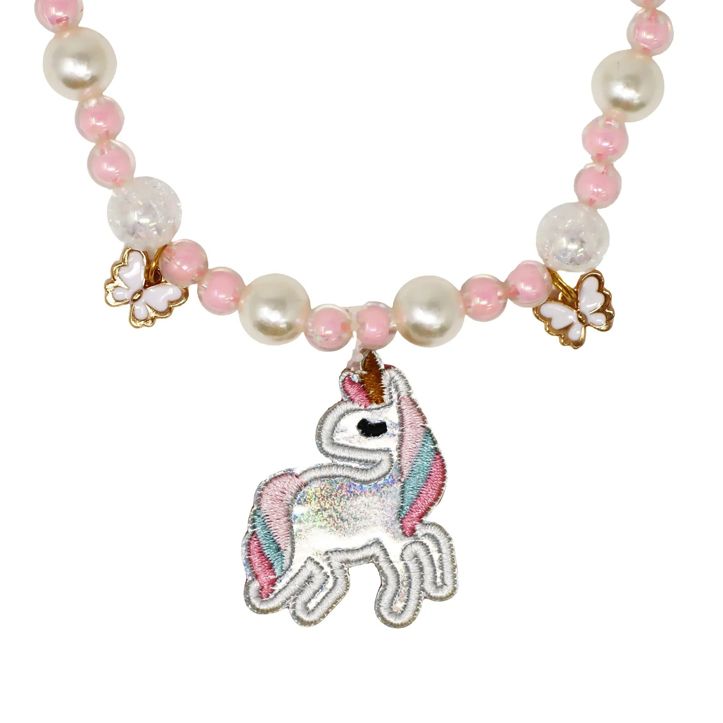 PINK POPPY DREAM UNICORN NECKLACE AND BRACELET SET