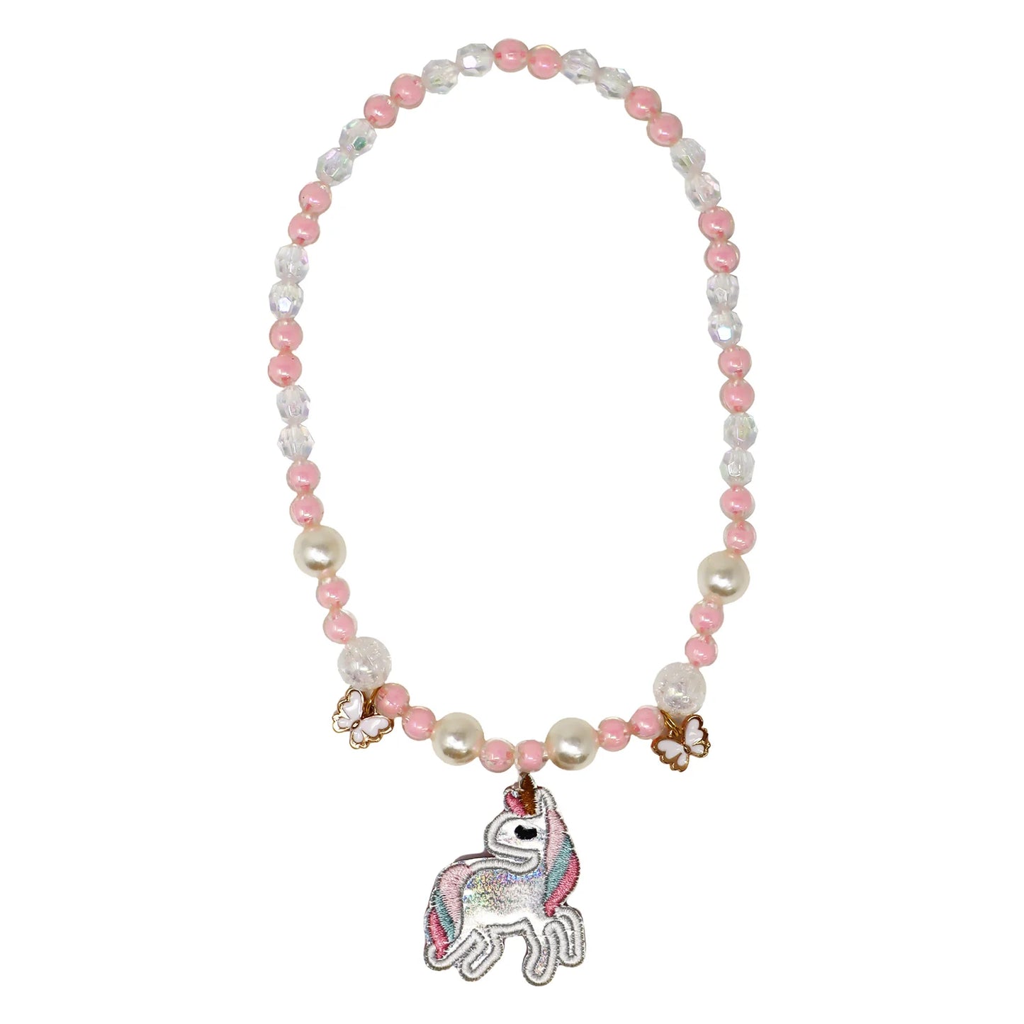 PINK POPPY DREAM UNICORN NECKLACE AND BRACELET SET