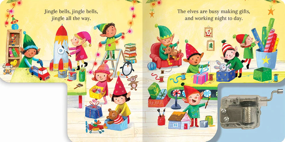 KIDS HARDCOVER BOOK | WIND-UP MUSIC BOX
