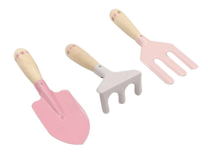 Kids 3 Piece Garden Tool Set - Pink