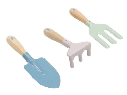 Kids 3 Piece Garden Tool Set - Blue