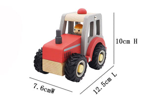 Wooden Tractor - Red