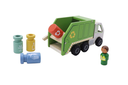 Kaper Kidz Wooden Recycling Garbage Truck Playset