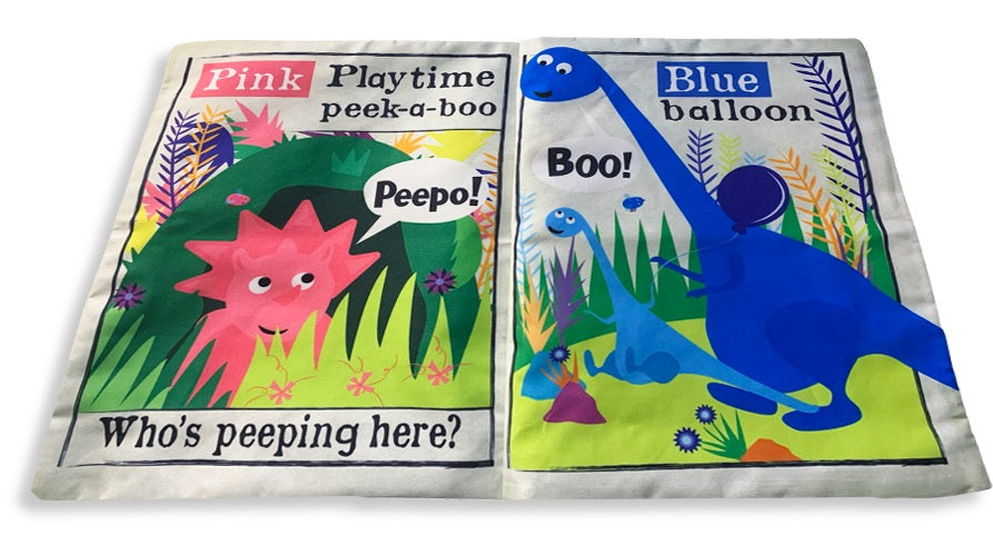 JO & NICS CRINKLY CLOTH BOOKS | RAINBOW DINOSAURS