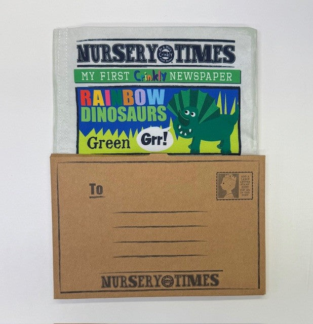 JO & NICS CRINKLY CLOTH BOOKS | RAINBOW DINOSAURS