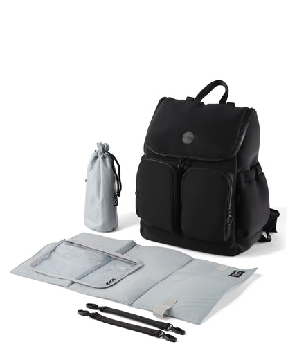 Oioi Signature Nappy Backpack - Black Neoprene