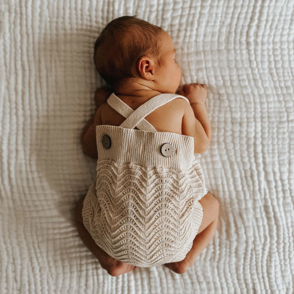 knit baby romper - angus and dudley