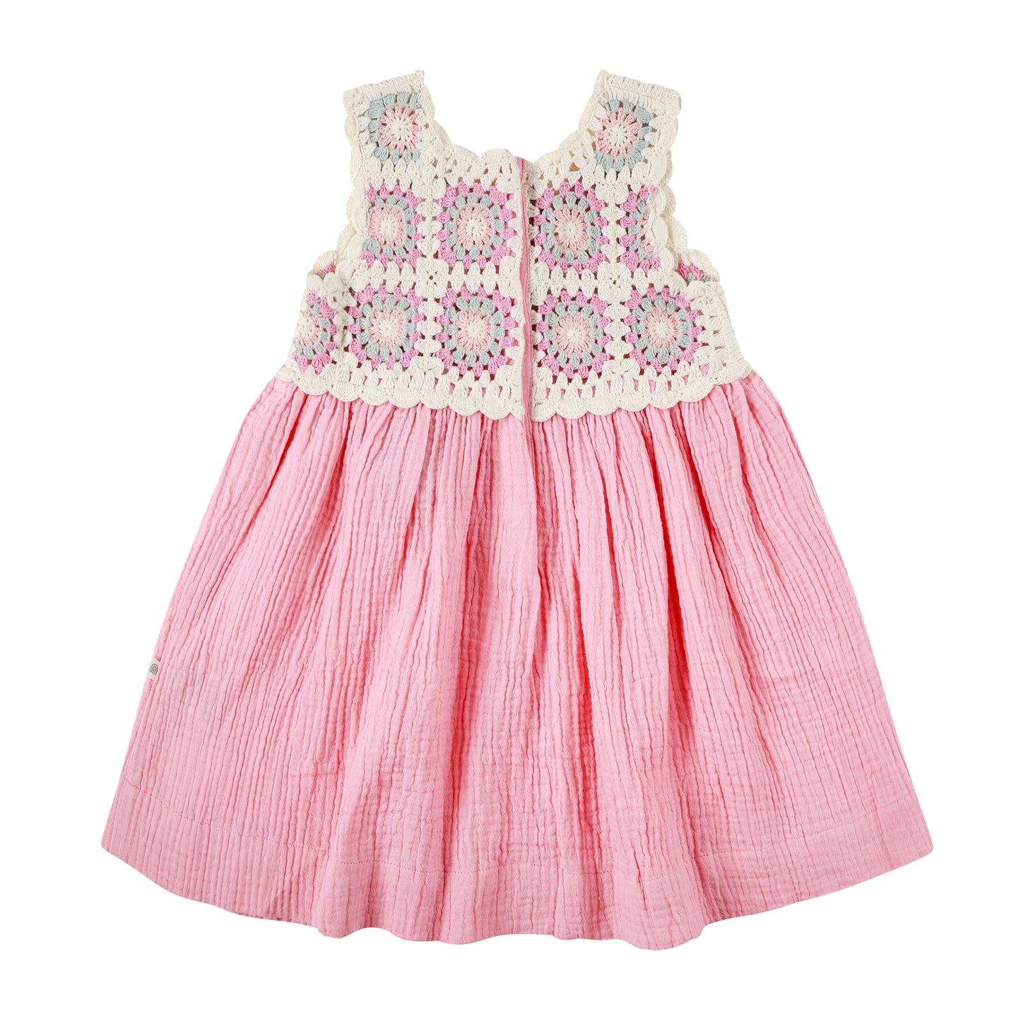 KYNDBABY CROCHET WOVEN DRESS | STRAWBERRY