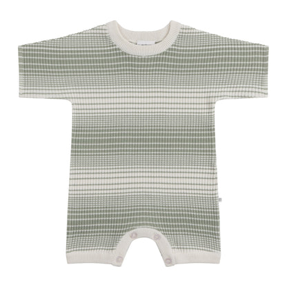 KYNDBABY SLOUCHY RIB KNIT ROMPER | GREEN STRIPE