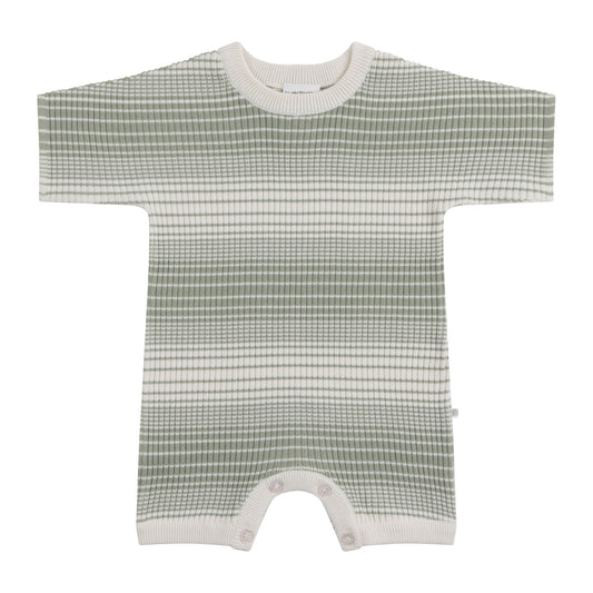 KYNDBABY SLOUCHY RIB KNIT ROMPER | GREEN STRIPE