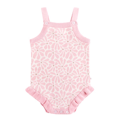 KYNDBABY JACQUARD KNIT FRILL ROMPER | HIBISCUS