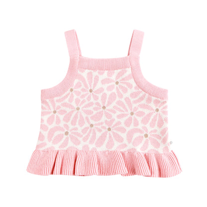KYNDBABY JACQUARD KNIT FRILL TOP | HIBISCUS